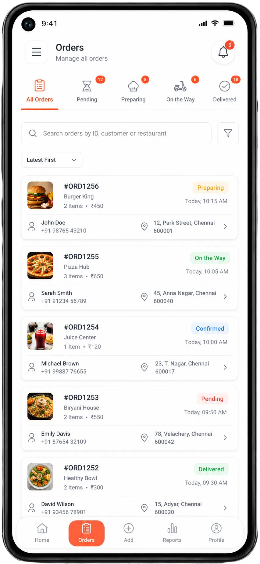 Grubhub Clone -admin-app