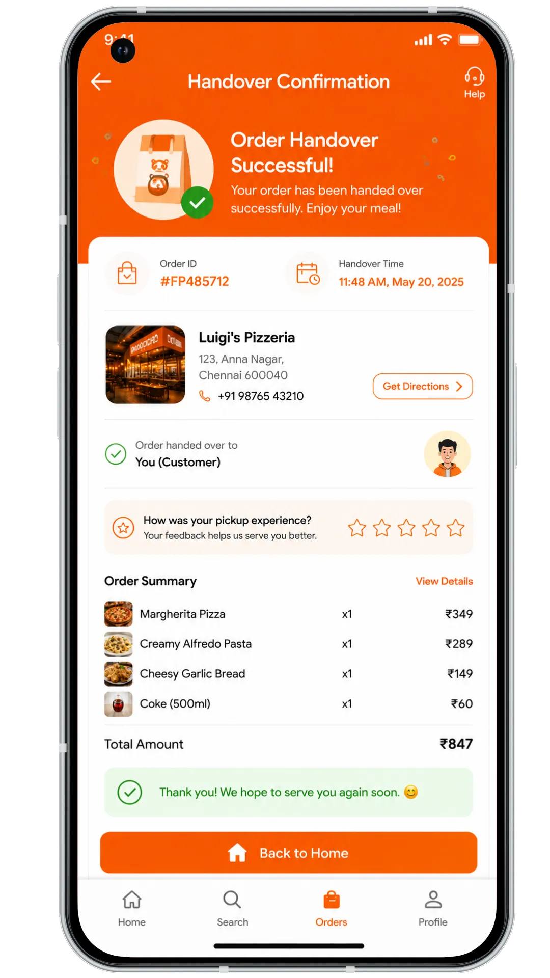 food panda Restaurant panel