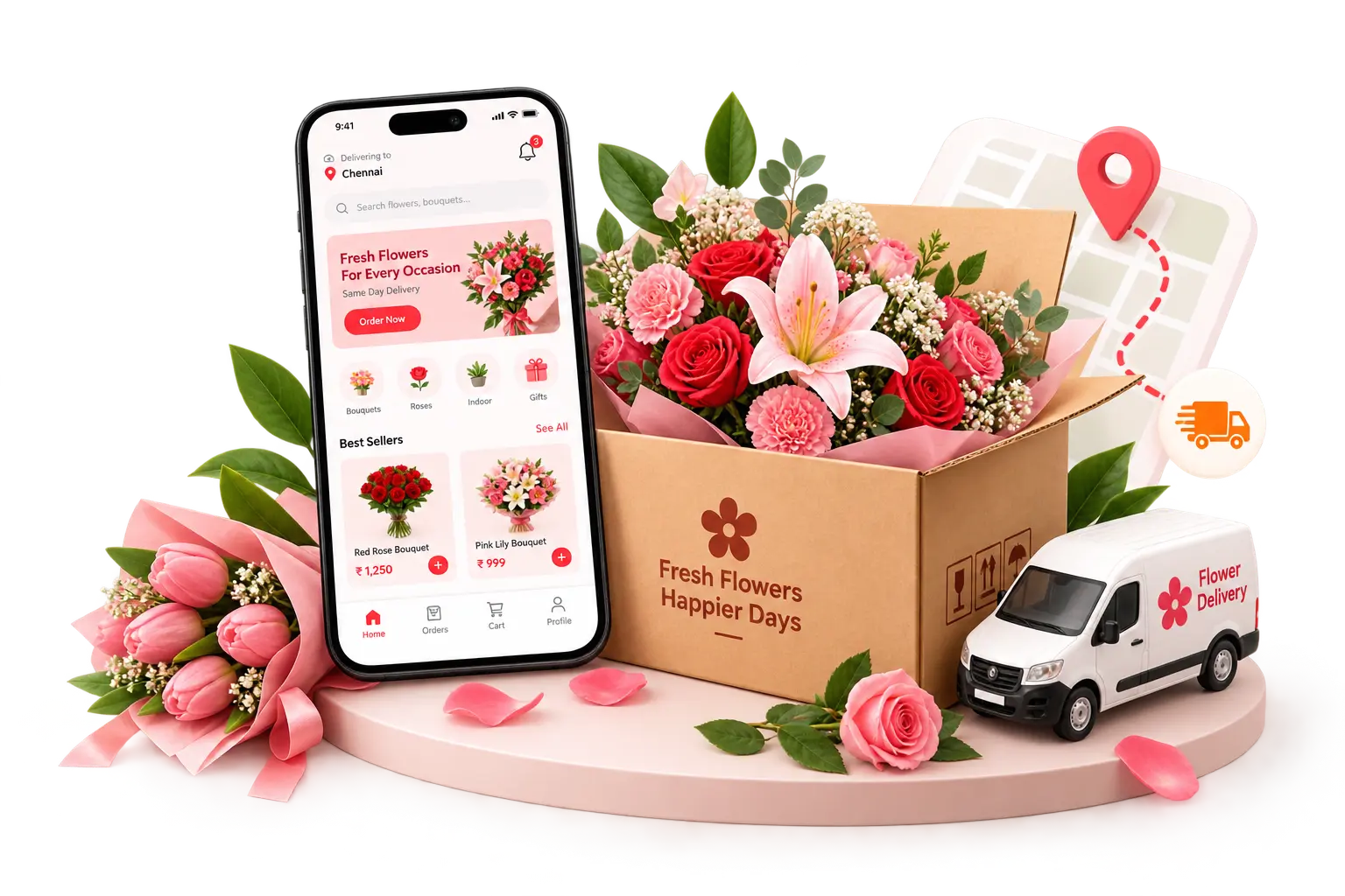 How Does Our Flower Delivery App Work