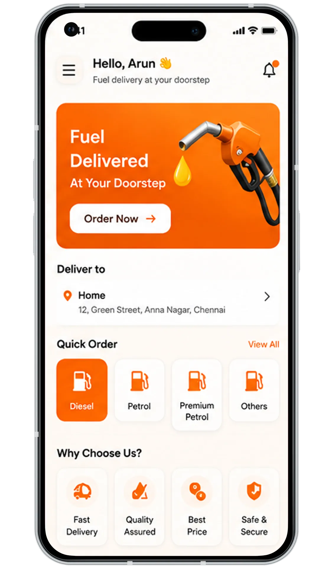 Fuel Delivery customer