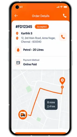 Fuel Delivery provider app