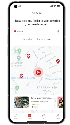 flower-delivery Customer app